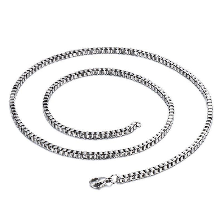 1.5/2/2.5/3mm Square Box Link Chain Necklace For Women - kalen
