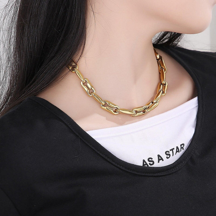 10mm Heavy Chunky Chain Necklace For Women - kalen