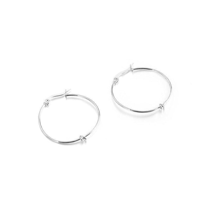 Kalen 20/30/40/50mm Stainless Steel Circle Knot Hoop Earrings for Women - kalen