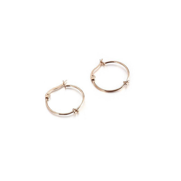 Kalen 20/30/40/50mm Stainless Steel Circle Knot Hoop Earrings for Women - kalen