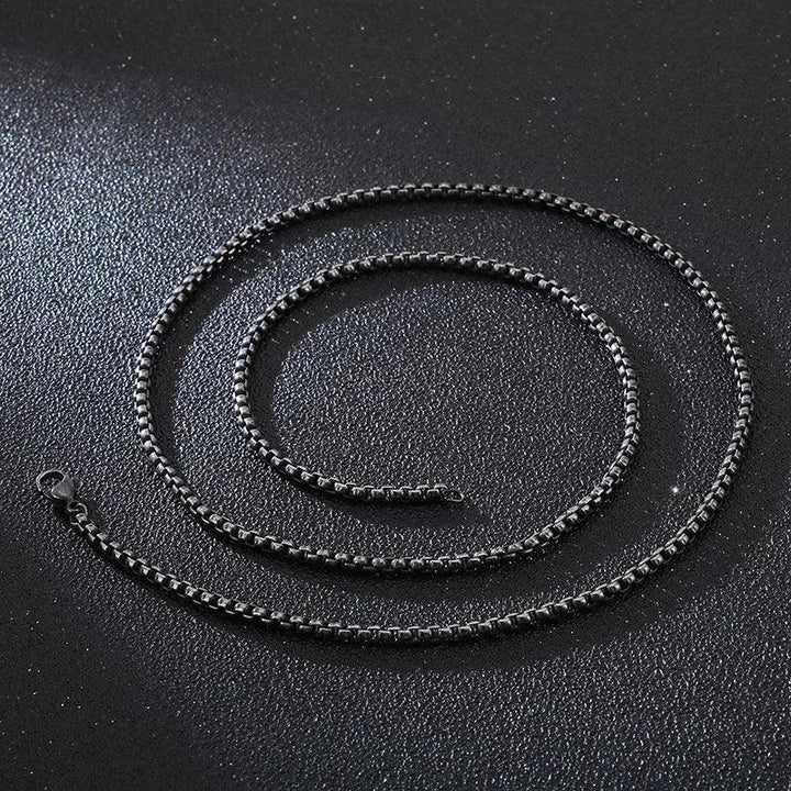 2.5/3mm Rounded Box Chain Stainless Steel Necklaces Black/Oxidized Black - kalen