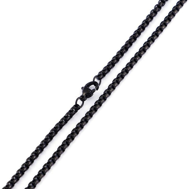 2.5/3mm Rounded Box Chain Stainless Steel Necklaces Black/Oxidized Black - kalen