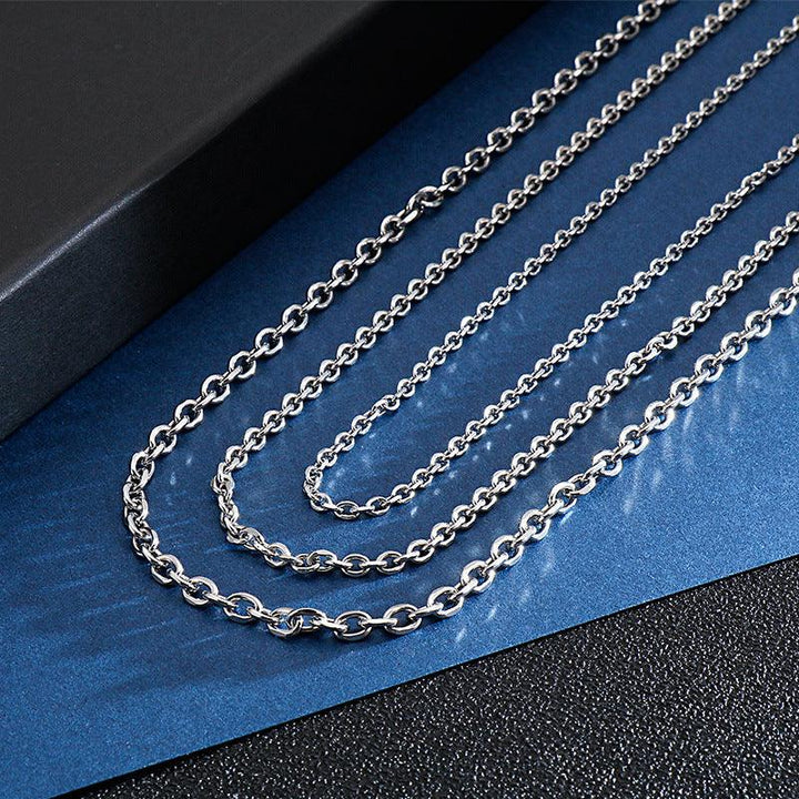 2/3/4/4.5/5.5/9/11mm O-Chain Diamond Cutting Link Loop Chain Stainless Steel Necklace - kalen