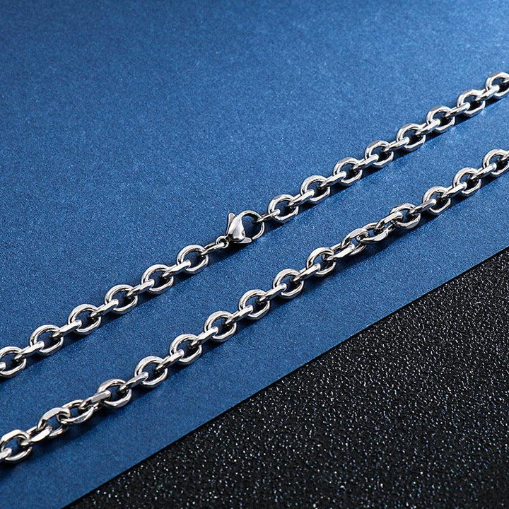 2/3/4/4.5/5.5/9/11mm O-Chain Diamond Cutting Link Loop Chain Stainless Steel Necklace - kalen