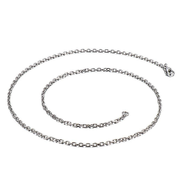 2/3/4/4.5/5.5/9/11mm O-Chain Diamond Cutting Link Loop Chain Stainless Steel Necklace - kalen