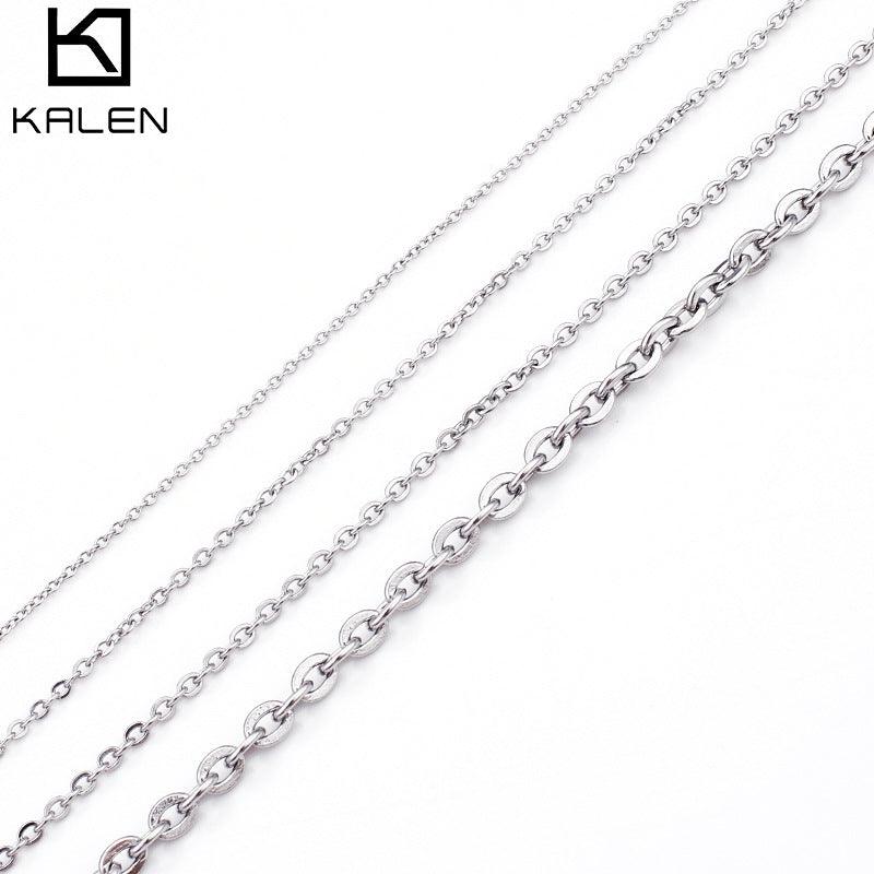 1/1.5/2/3.5mm O-Chain Cable Link Loop Chain Necklace for Women - kalen