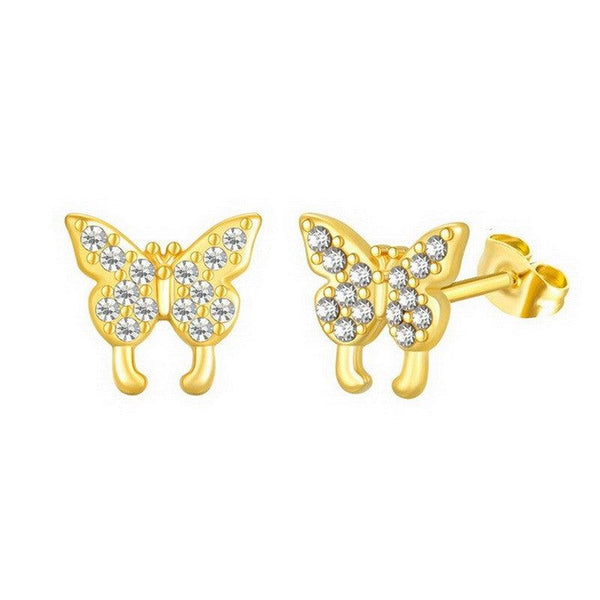 Kalen Stainless Steel Cute Cubic Zircon Stud Earrings Wholesale for Women - kalen