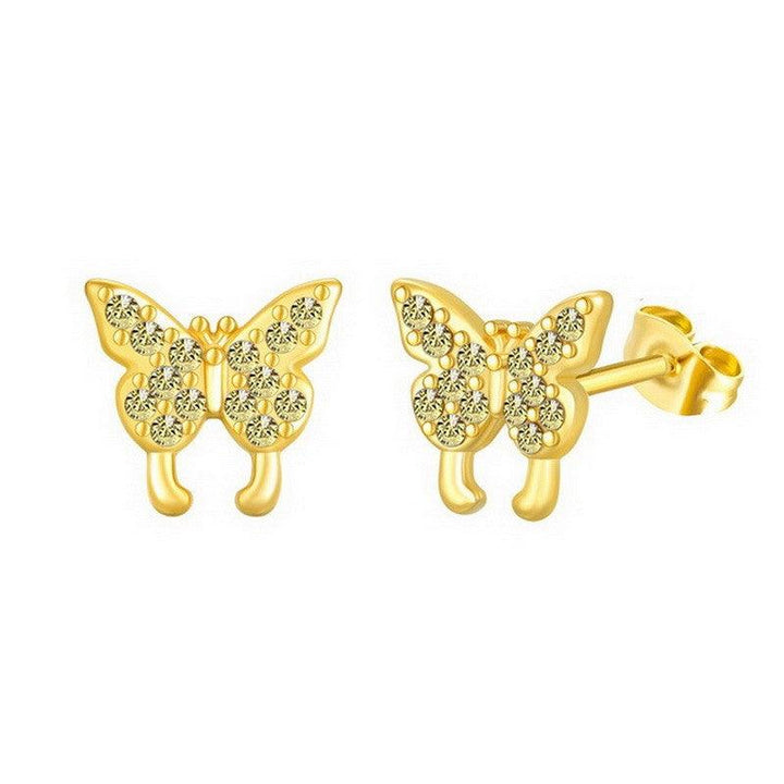 Kalen Stainless Steel Cute Cubic Zircon Stud Earrings Wholesale for Women - kalen