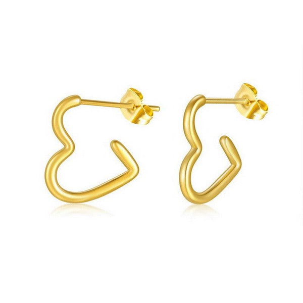 Kalen Stainless Steel Gold Plated Stud Earrings Wholesale for Women - kalen