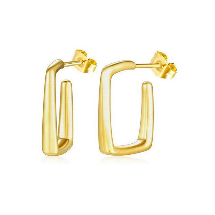 Kalen Stainless Steel Gold Plated Stud Earrings Wholesale for Women - kalen