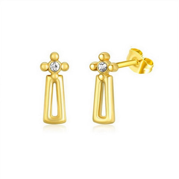 Kalen Stainless Steel Cute Cubic Zircon Stud Earrings Wholesale for Women - kalen