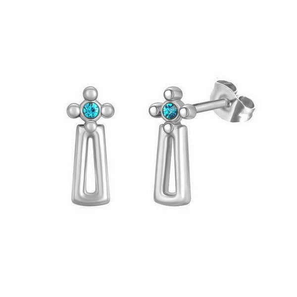 Kalen Stainless Steel CZ Stud Earrings Wholesale for Women - kalen