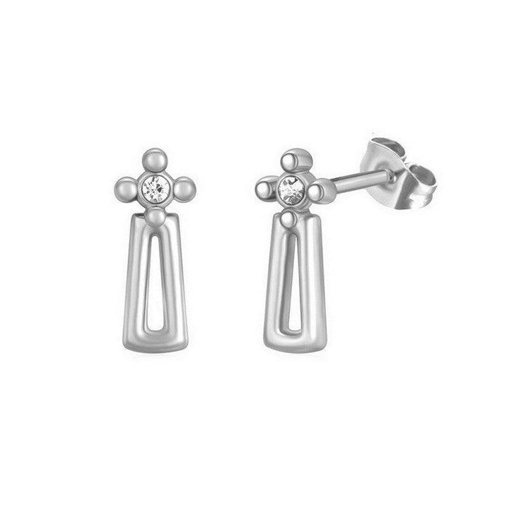 Kalen Stainless Steel CZ Stud Earrings Wholesale for Women - kalen