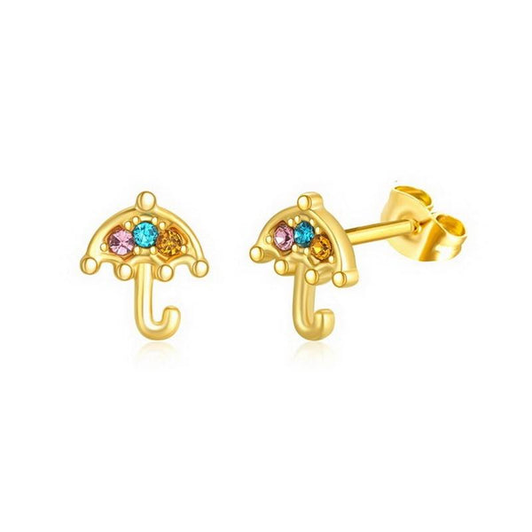 Kalen Stainless Steel Cute Cubic Zircon Stud Earrings Wholesale for Women - kalen