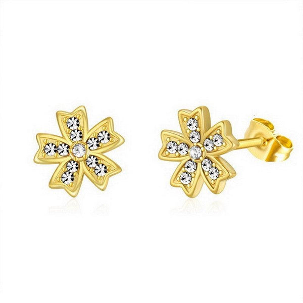 Kalen Stainless Steel Cute Cubic Zircon Stud Earrings Wholesale for Women - kalen