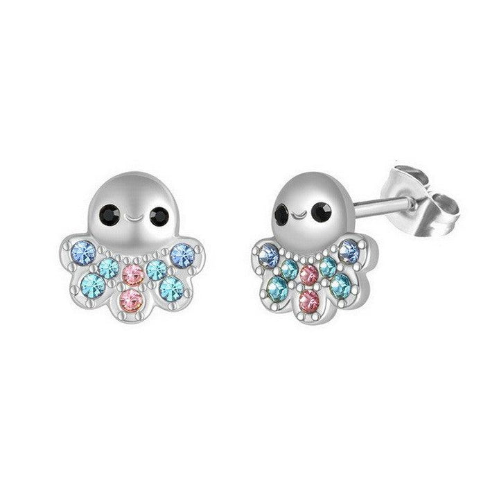 Kalen Stainless Steel CZ Stud Earrings Wholesale for Women - kalen