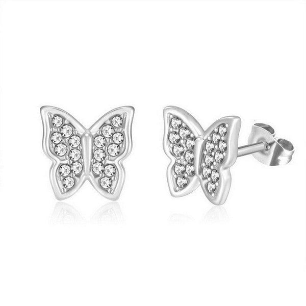 Kalen Stainless Steel CZ Stud Earrings Wholesale for Women - kalen