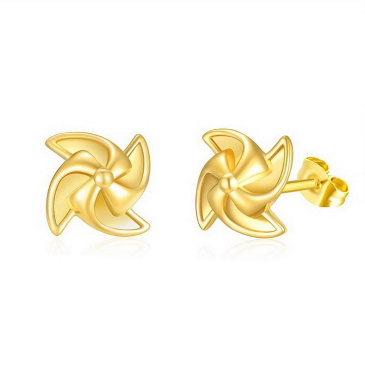 Kalen Stainless Steel Gold Plated Stud Earrings Wholesale for Women - kalen