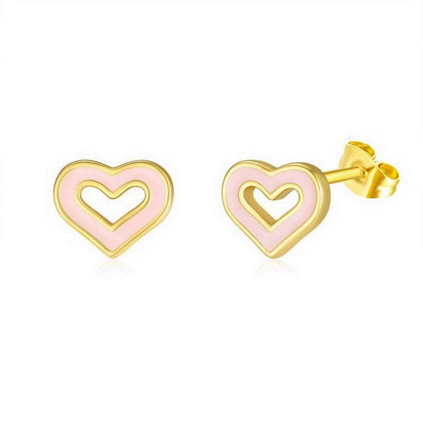 Kalen Stainless Steel Gold Plated Stud Earrings Wholesale for Women - kalen