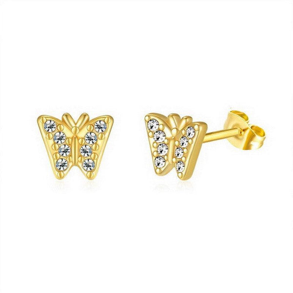 Kalen Stainless Steel Cute Cubic Zircon Stud Earrings Wholesale for Women - kalen