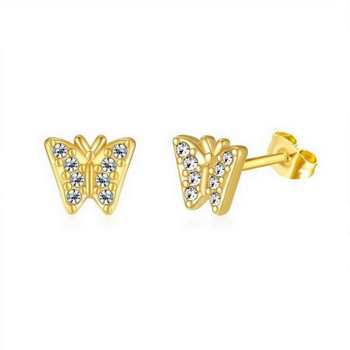 Kalen Stainless Steel Cute Cubic Zircon Stud Earrings Wholesale for Women - kalen