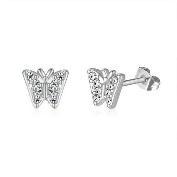 Kalen Stainless Steel CZ Stud Earrings Wholesale for Women - kalen