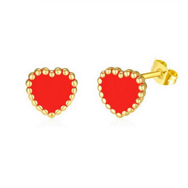 Kalen Stainless Steel Gold Plated Stud Earrings Wholesale for Women - kalen