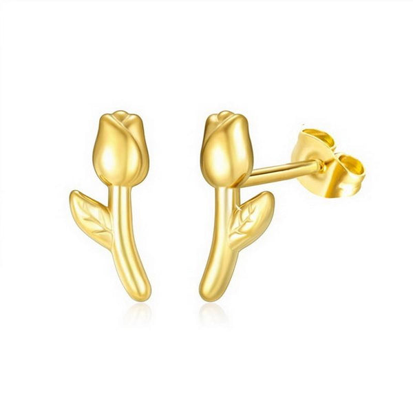 Kalen Stainless Steel Gold Plated Stud Earrings Wholesale for Women - kalen