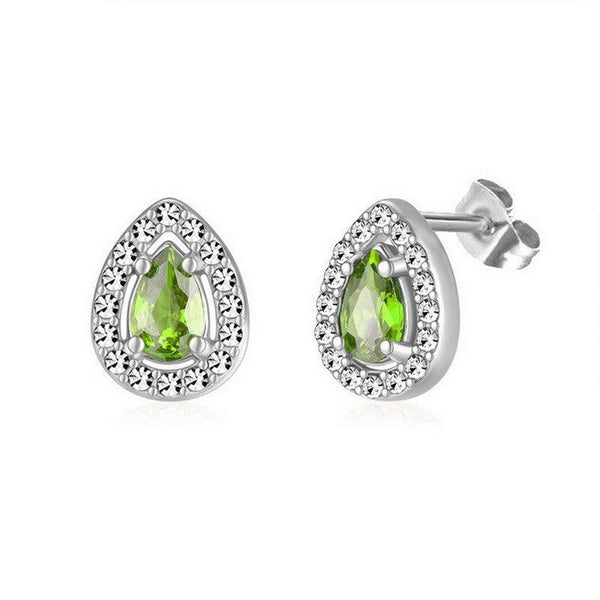 Kalen Stainless Steel CZ Stud Earrings Wholesale for Women - kalen