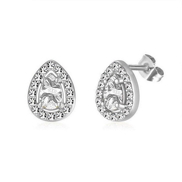 Kalen Stainless Steel CZ Stud Earrings Wholesale for Women - kalen