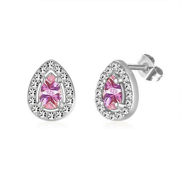 Kalen Stainless Steel CZ Stud Earrings Wholesale for Women - kalen