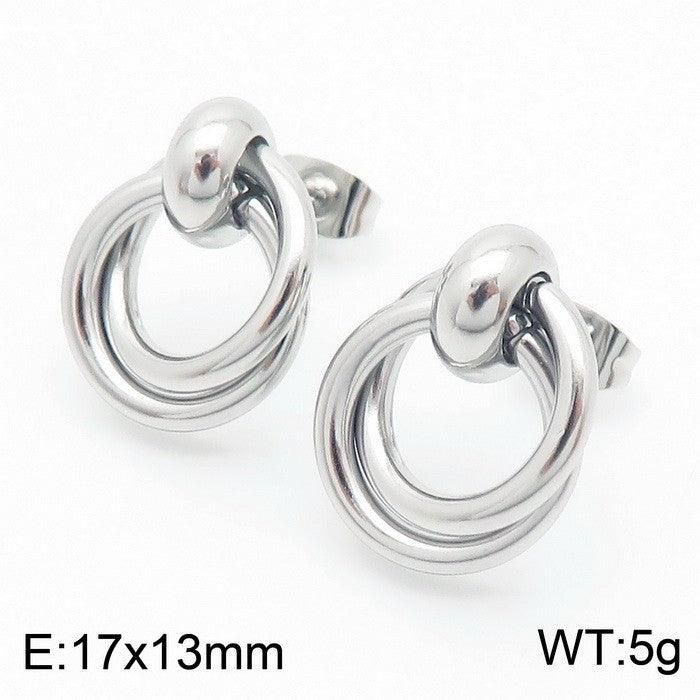 Kalen Stainless Steel Hoop Stud Earrings Wholesale for Women - kalen