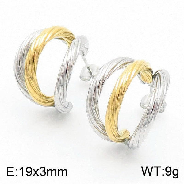 Kalen Stainless Steel Hoop Earrings Wholesale for Women - kalen