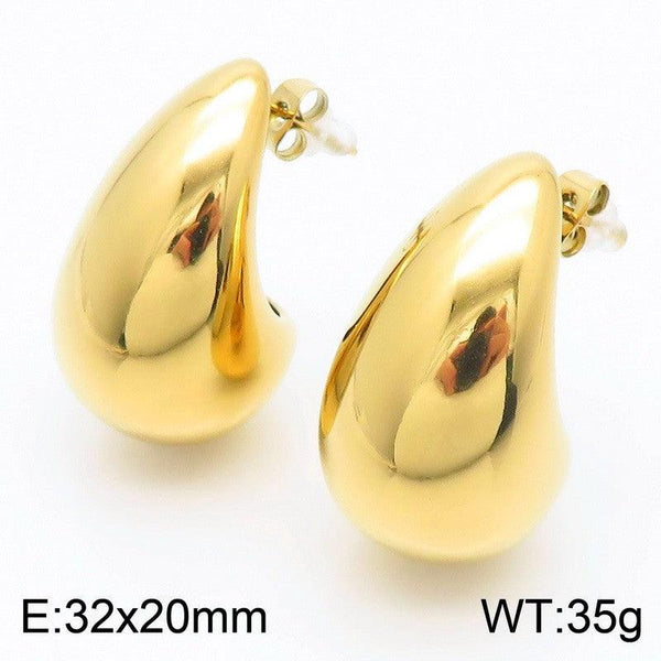 Kalen Stainless Steel Gold Plated Stud Earrings Wholesale for Women - kalen