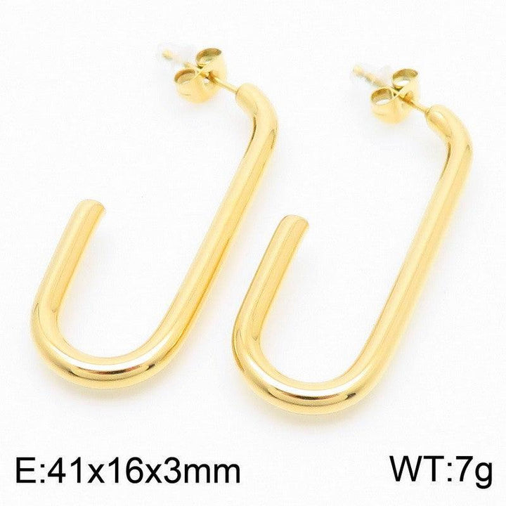 Kalen Stainless Steel Gold Plated Stud Earrings Wholesale for Women - kalen