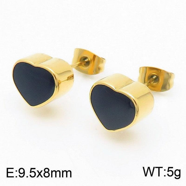 Kalen Stainless Steel Gold Plated Stud Earrings Wholesale for Women - kalen