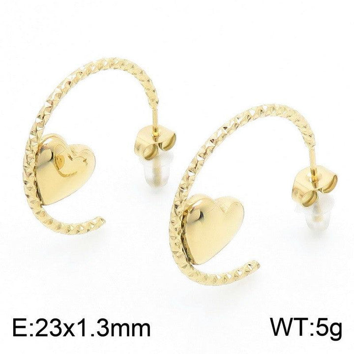 Kalen Stainless Steel Gold Plated Stud Earrings Wholesale for Women - kalen