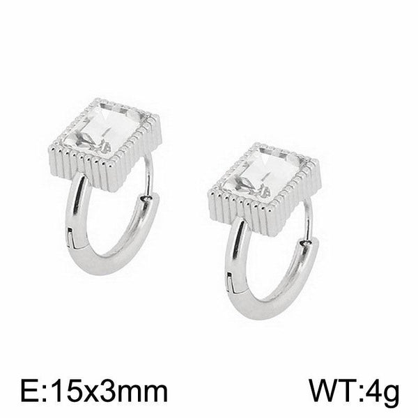 Kalen Stainless Steel Zircon Hoop Earrings Wholesale for Women - kalen