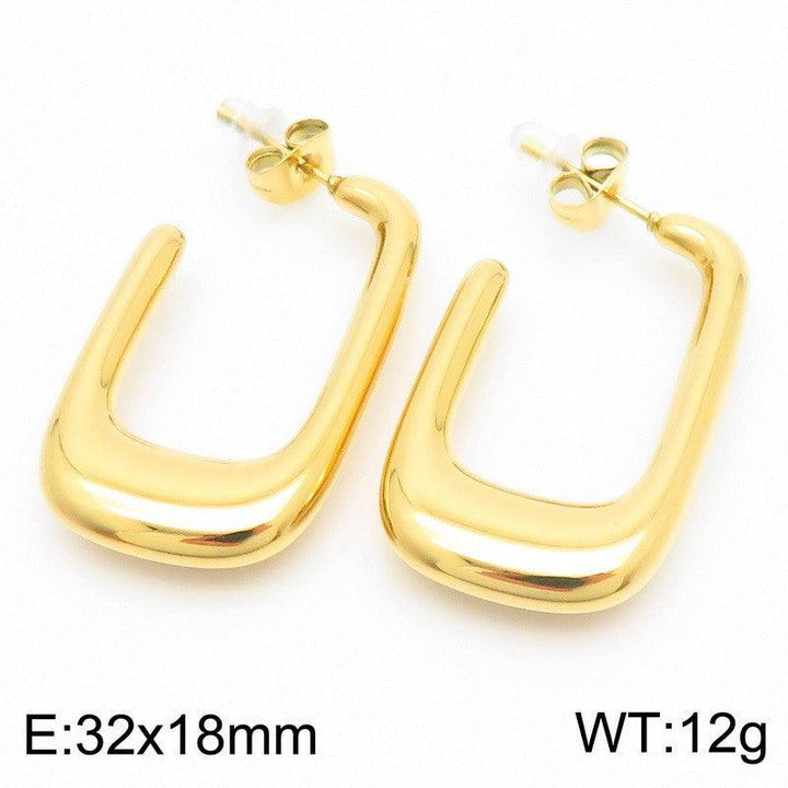 Kalen Stainless Steel Gold Plated Stud Earrings Wholesale for Women - kalen