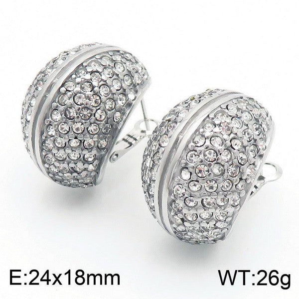 Kalen Stainless Steel CZ Stud Earrings Wholesale for Women - kalen