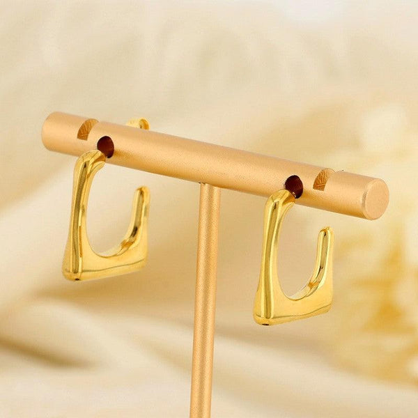 Kalen Stainless Steel Gold Plated Stud Earrings Wholesale for Women - kalen