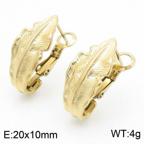 Kalen Stainless Steel Gold Plated Stud Earrings Wholesale for Women - kalen