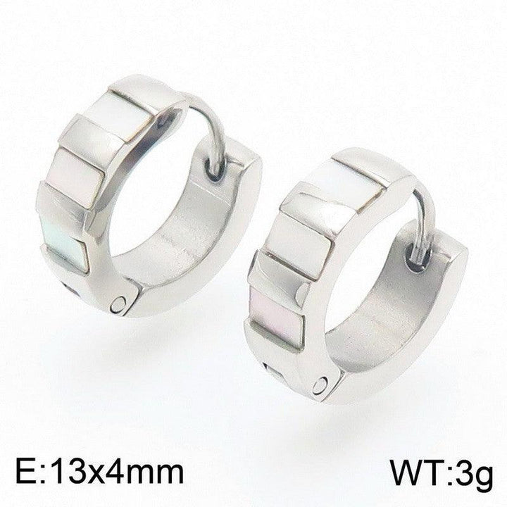 Kalen Stainless Steel Enamel Huggie Hoop Earrings Wholesale for Women - kalen