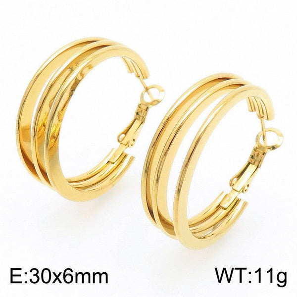 Kalen Stainless Steel Hoop Earrings Wholesale for Women - kalen