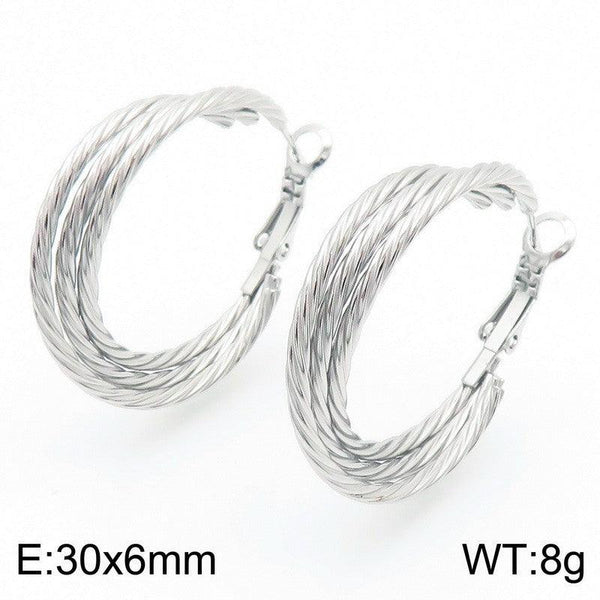 Kalen Stainless Steel Hoop Earrings Wholesale for Women - kalen