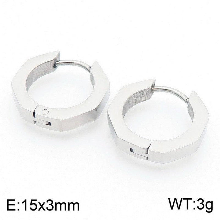 Kalen Stainless Steel Geometry Hoop Earrings Wholesale for Women - kalen