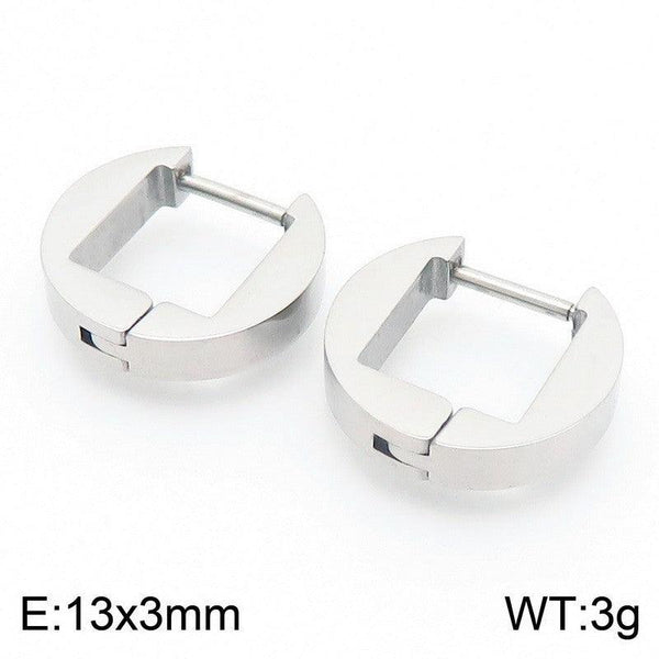 Kalen Stainless Steel Geometry Hoop Earrings Wholesale for Women - kalen