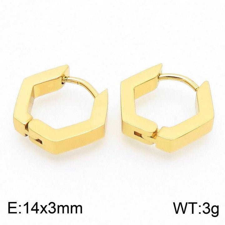 Kalen Stainless Steel Geometry Hoop Earrings Wholesale for Women - kalen