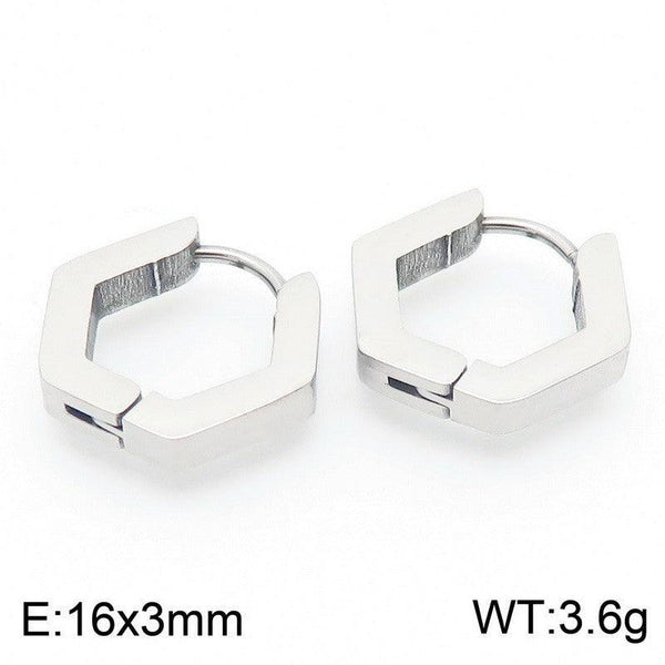 Kalen Stainless Steel Geometry Hoop Earrings Wholesale for Women - kalen