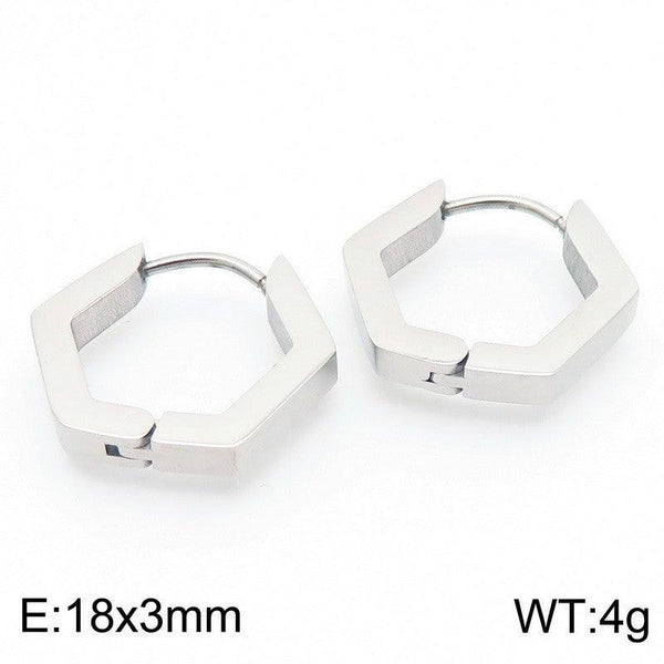 Kalen Stainless Steel Geometry Hoop Earrings Wholesale for Women - kalen